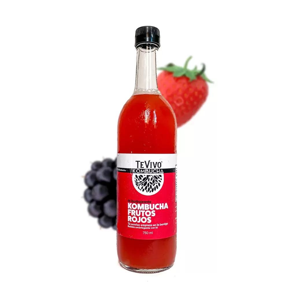 KOMBUCHA FRUTOS ROJOS 750 ml x 3 unidades - TeVivo Kombucha